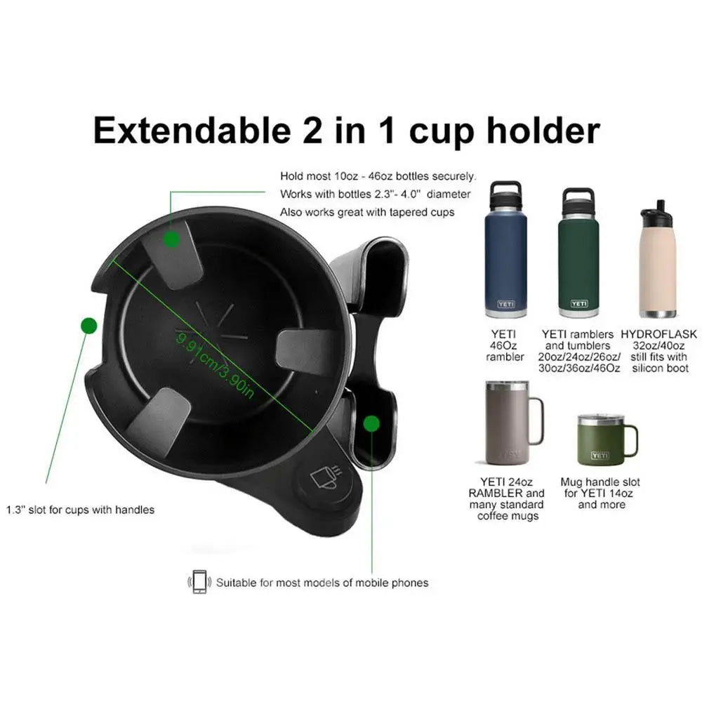 2 in 1 Cup Holder Expander and Phone Holder