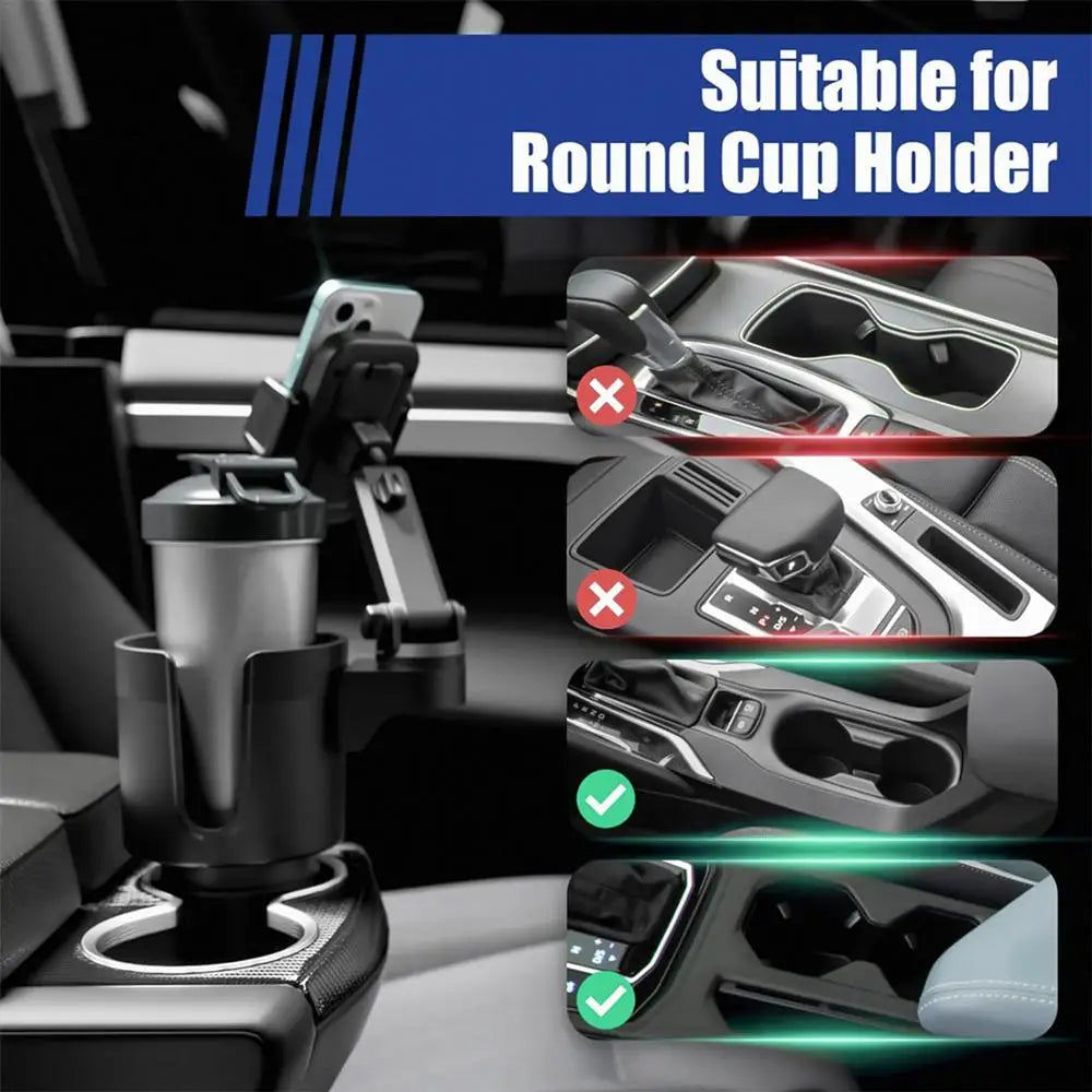 2 in 1 Car Cupholder Expander and Phone Stand.